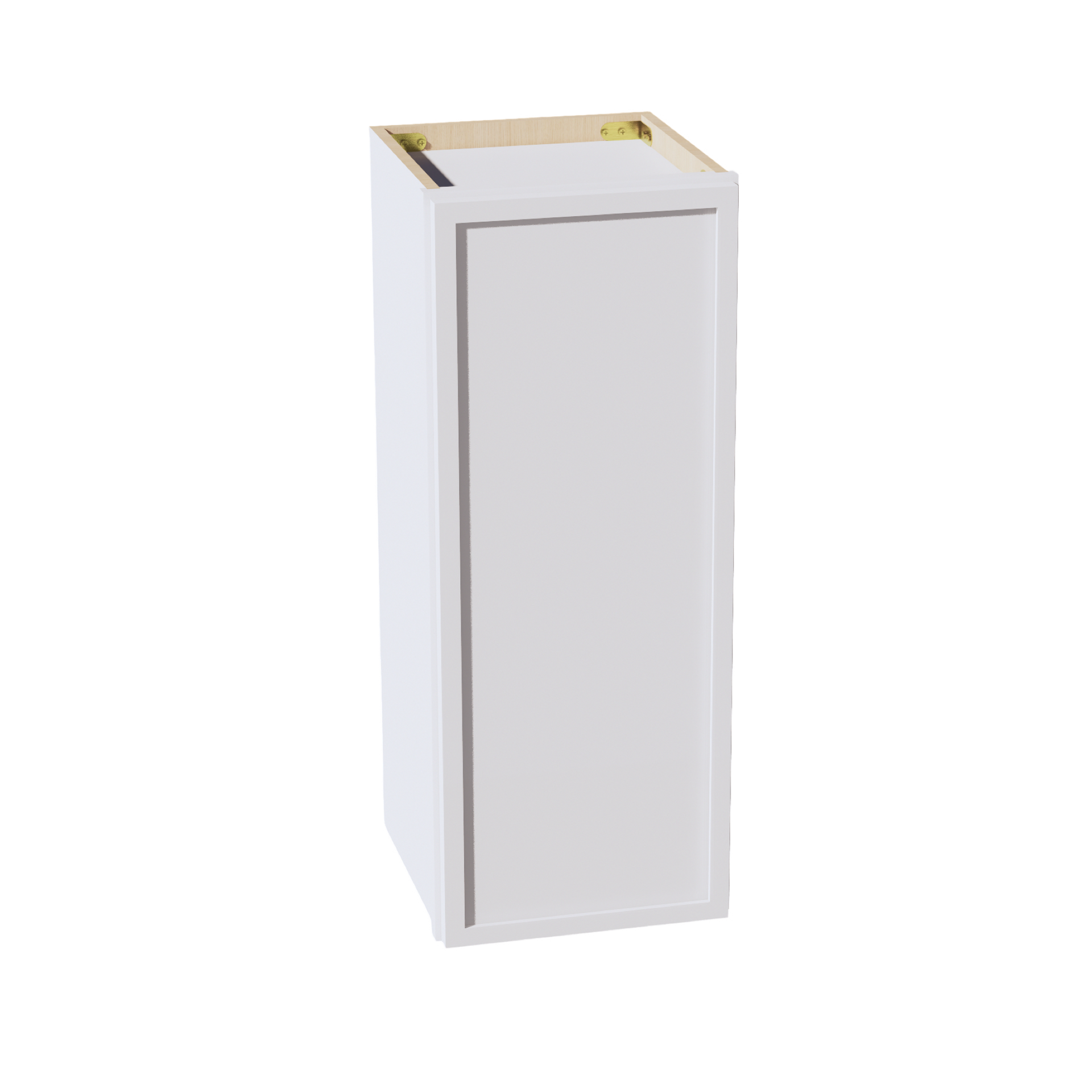 W1230-SSW  Wall Cabinet 1 Door & 2 Shelves - Slim Shaker Style - White   12"W x 30"H x 12"D