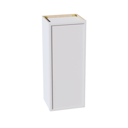 W1536-SSW  Wall Cabinet 1 Door & 2 Shelves - Slim Shaker Style - White   15"W x 36"H x 12"D