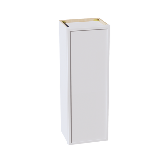 W1542-SSW  Wall Cabinet 1 Door & 2 Shelves - Slim Shaker Style - White   15"W x 42"H x 12"D