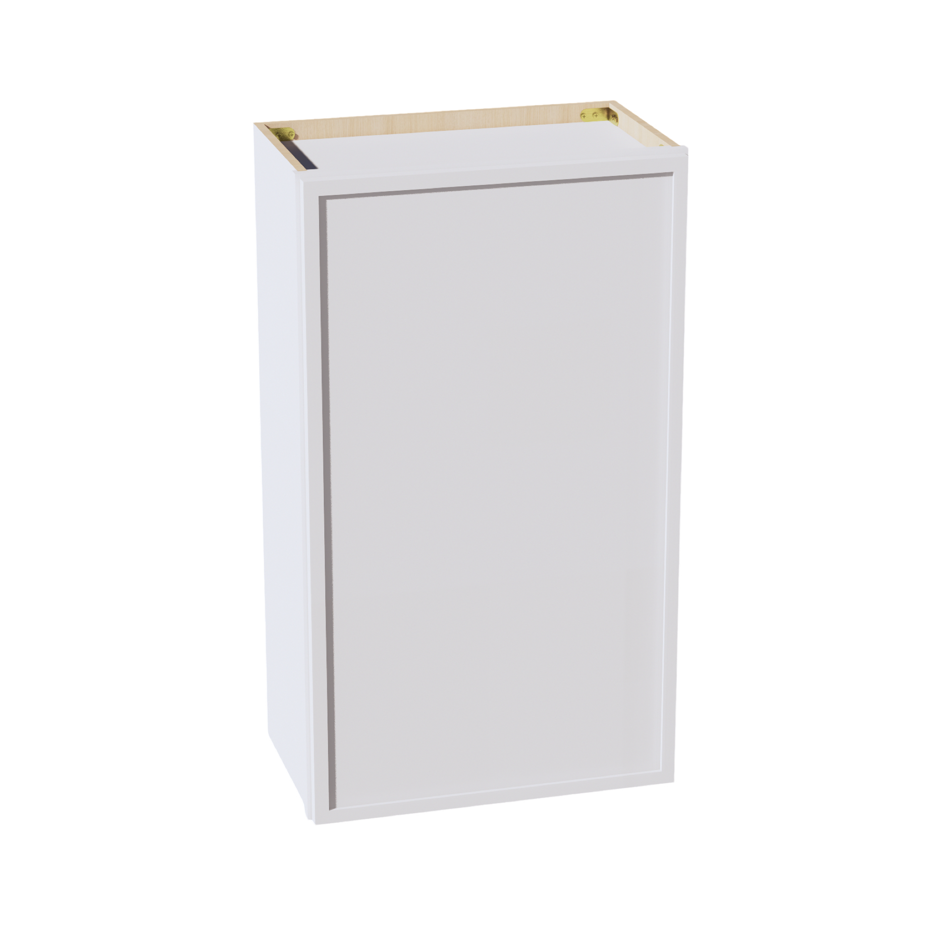 W2136-SSW  Wall Cabinet 1 Door & 2 Shelves - Slim Shaker Style - White   21"W x 36"H x 12"D