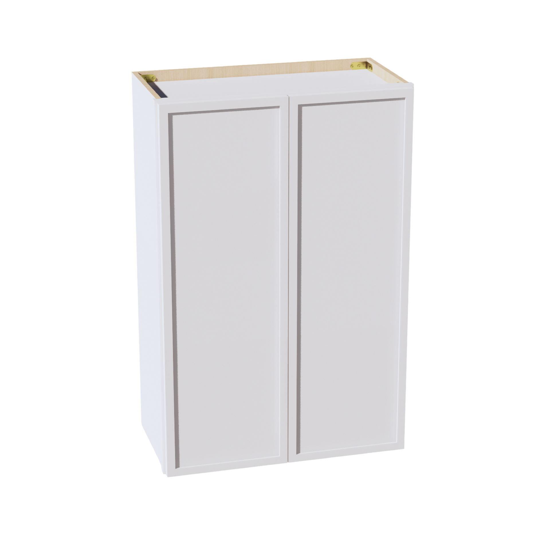 W2436-SSW  Wall Cabinet 2 Doors & 2 Shelves - Slim Shaker Style - White   24"W x 36"H x 12"D