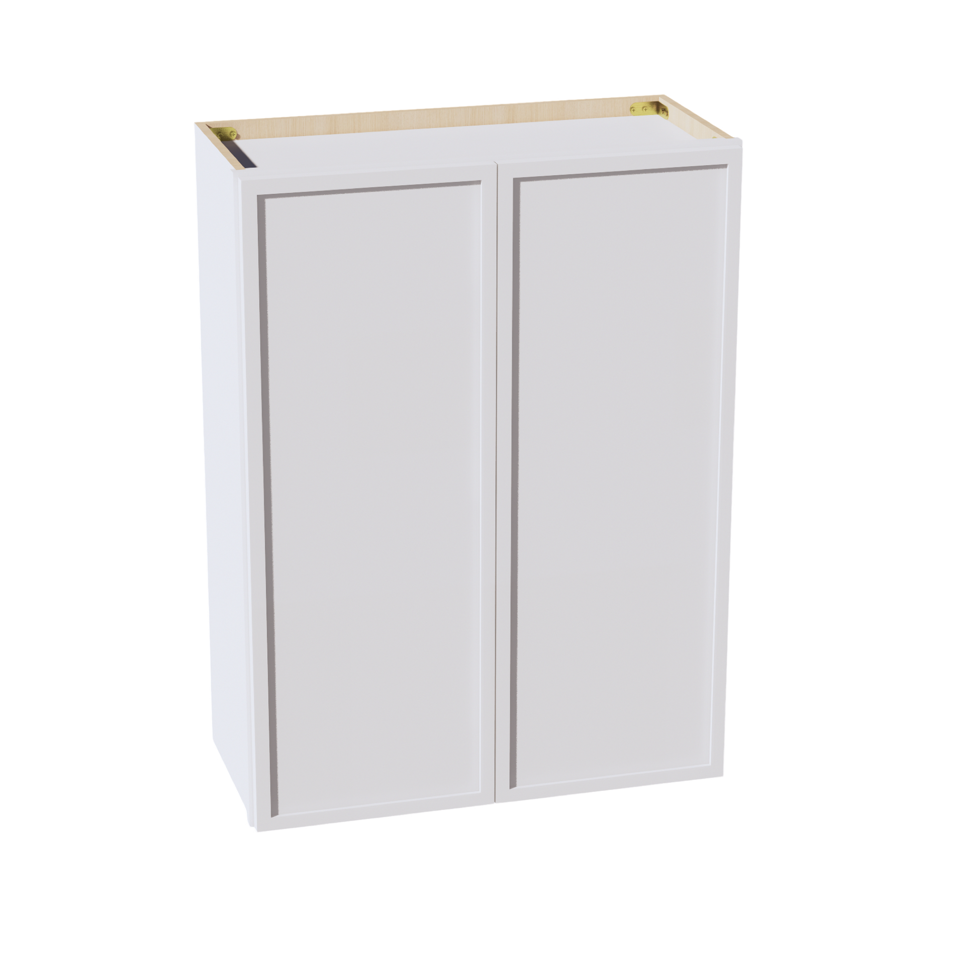 W2736-SSW  Wall Cabinet 2 Doors & 2 Shelves - Slim Shaker Style - White   27"W x 36"H x 12"D