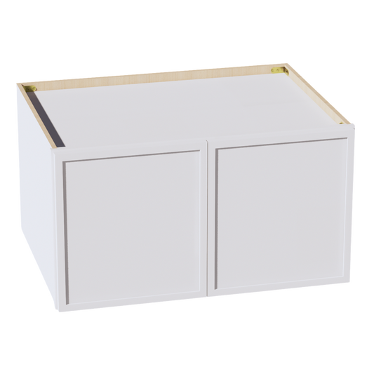 W331824-SSW  Wall Cabinet 2 Doors & 2 Shelves - Slim Shaker Style - White   33"W x 18"H x 24"D