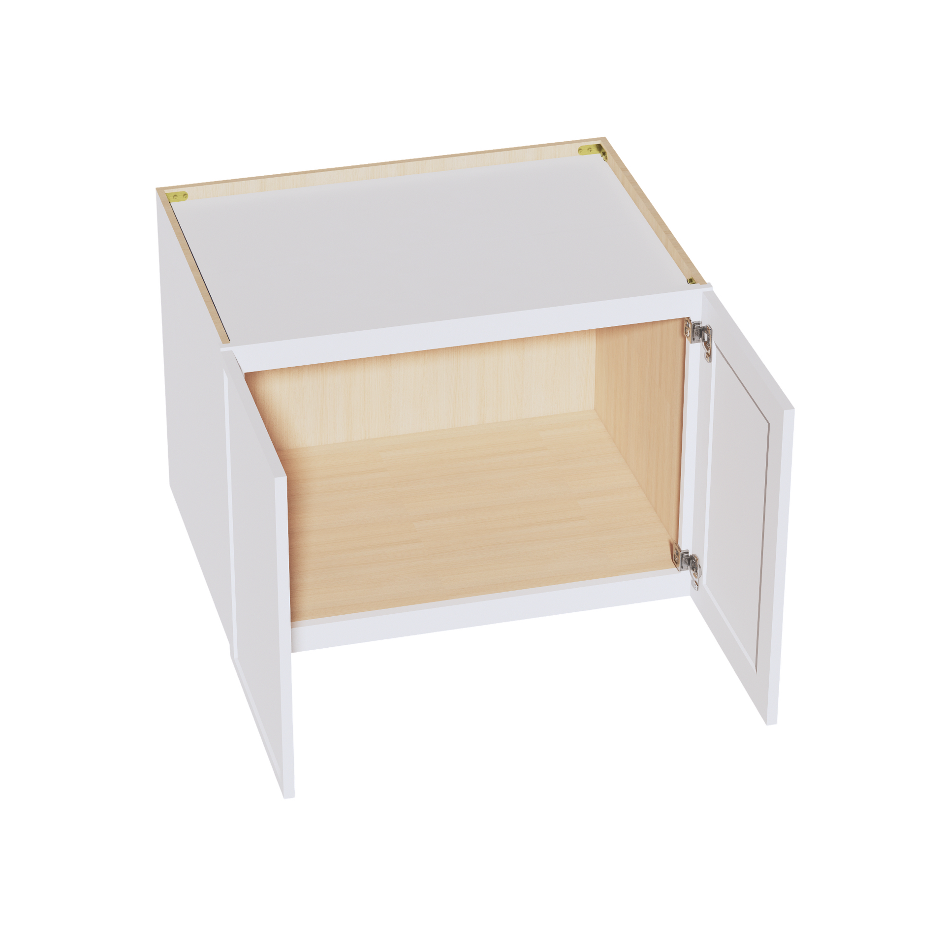 W332424-SSW  Wall Cabinet 2 Doors & 2 Shelves - Slim Shaker Style - White   33"W x 24"H x 24"D