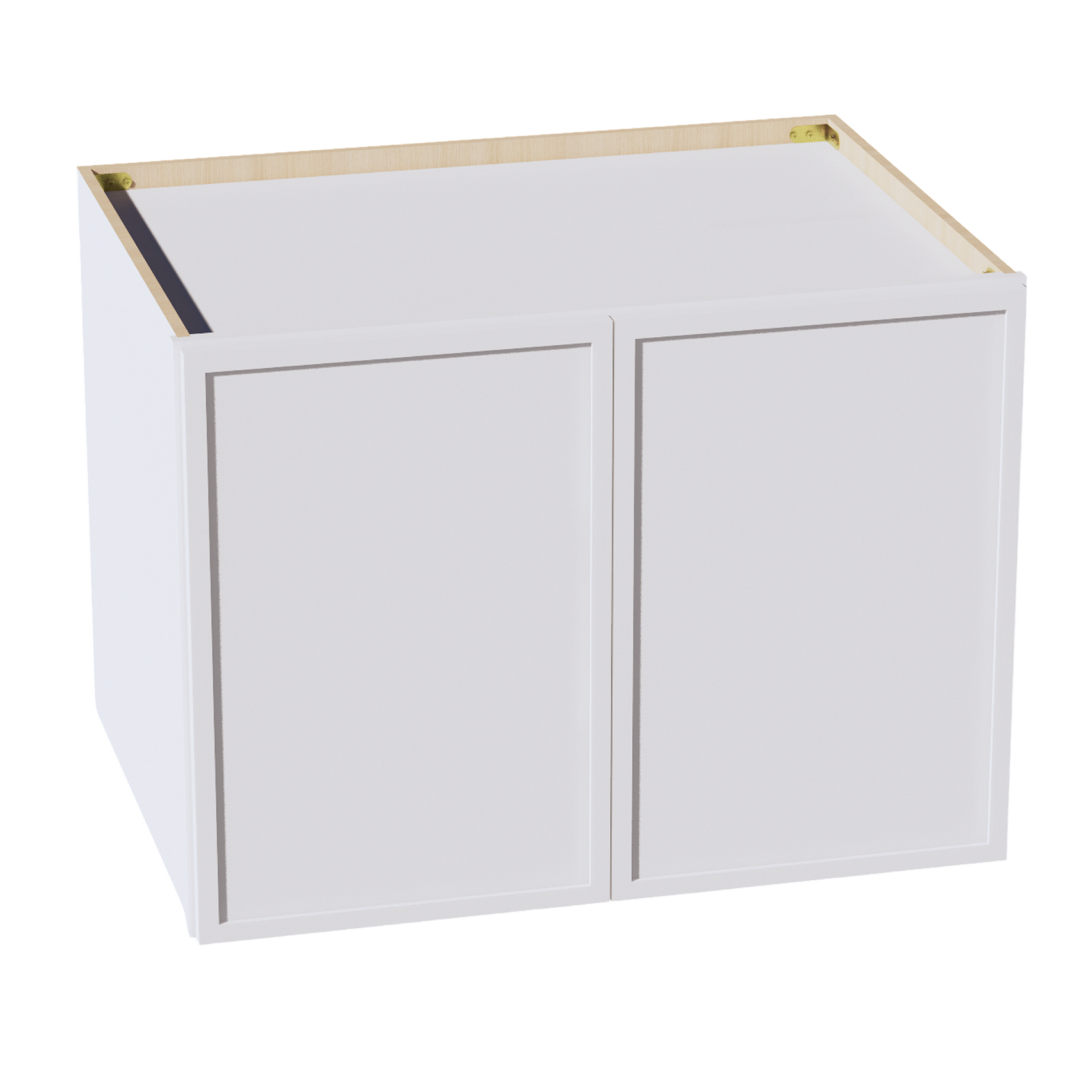 W332424-SSW  Wall Cabinet 2 Doors & 2 Shelves - Slim Shaker Style - White   33"W x 24"H x 24"D
