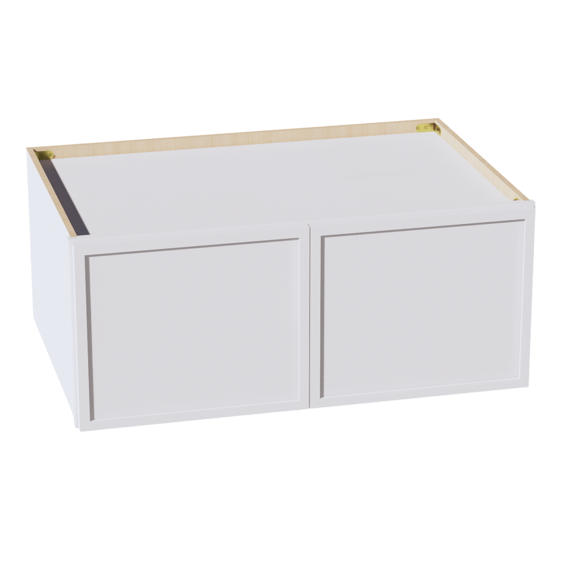 W361524-SSW  Wall Cabinet 2 Doors & 2 Shelves - Slim Shaker Style - White   36"W x 15"H x 24"D