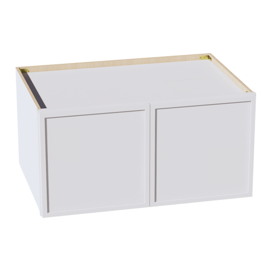 W361824-SSW  Wall Cabinet 2 Doors & 2 Shelves - Slim Shaker Style - White   36"W x 18"H x 24"D