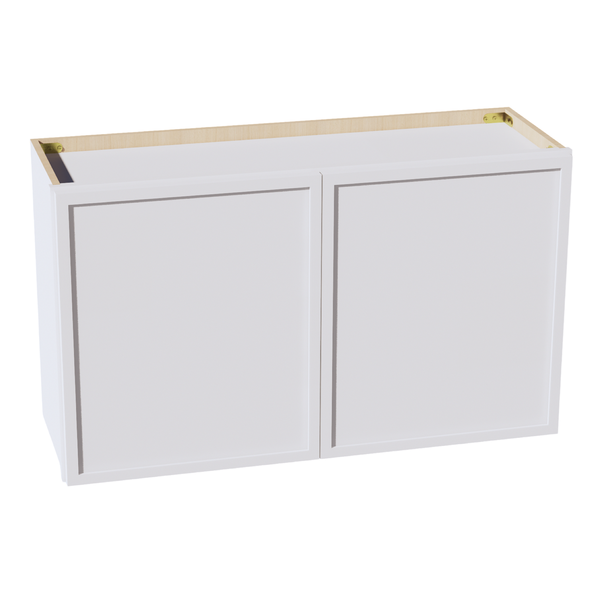 W3621-SSW  Wall Cabinet 2 Doors & 2 Shelves - Slim Shaker Style - White   36"W x 21"H x 24"D