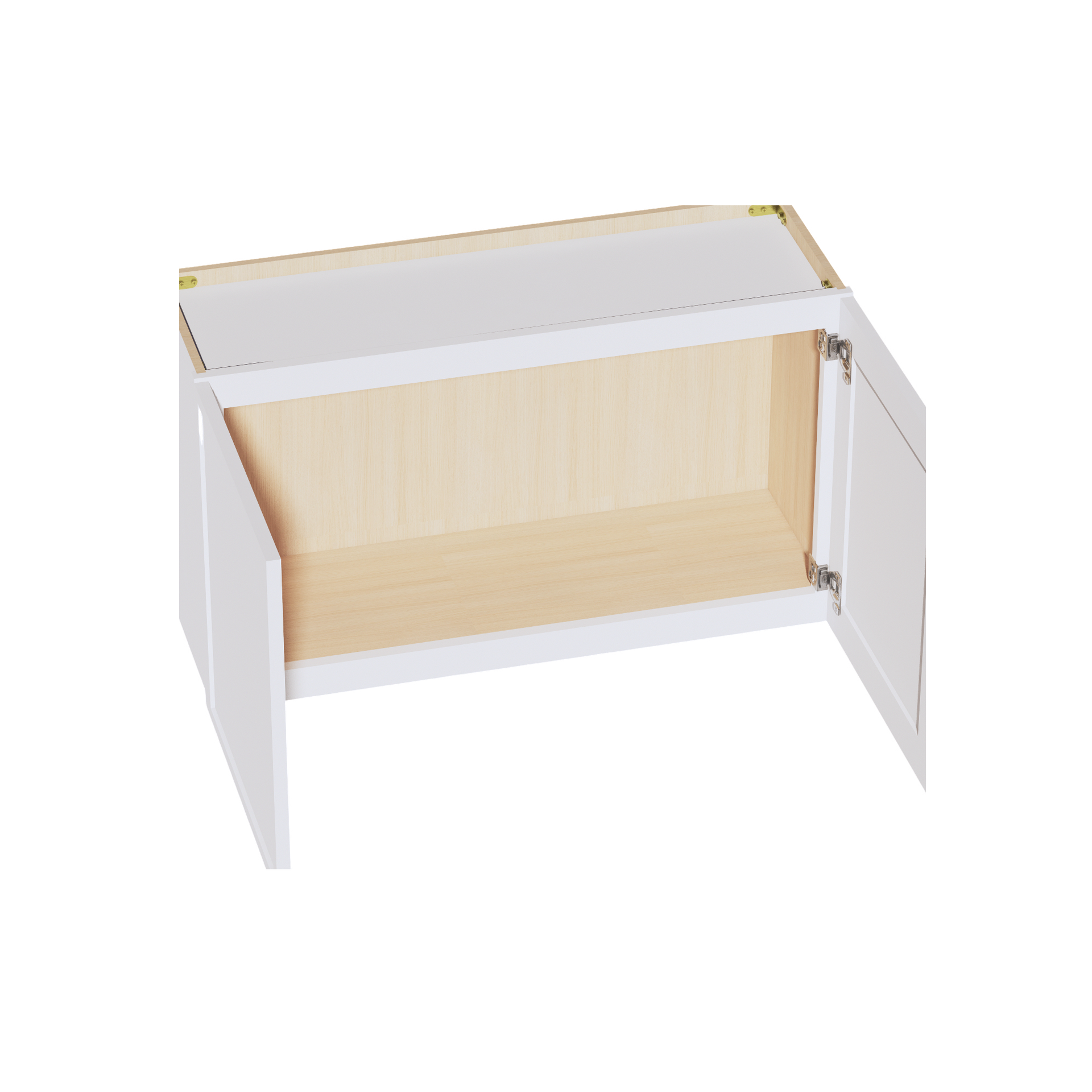 W3621-SSW  Wall Cabinet 2 Doors & 2 Shelves - Slim Shaker Style - White   36"W x 21"H x 24"D