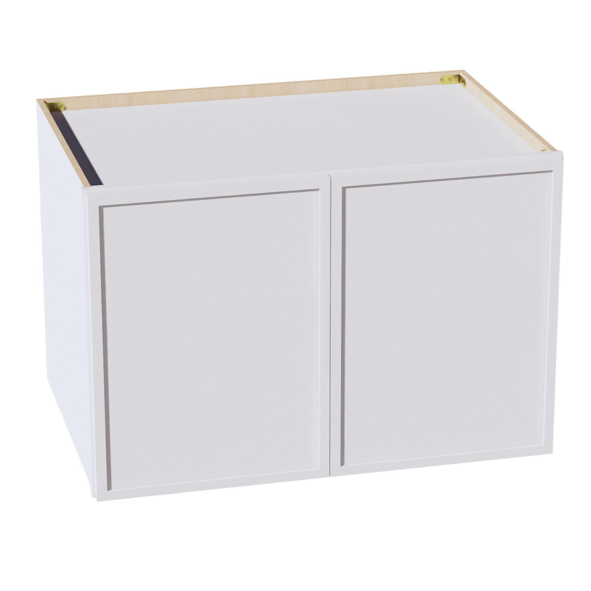 W362424-SSW  Wall Cabinet 2 Doors & 2 Shelves - Slim Shaker Style - White   36"W x 24"H x 24"D