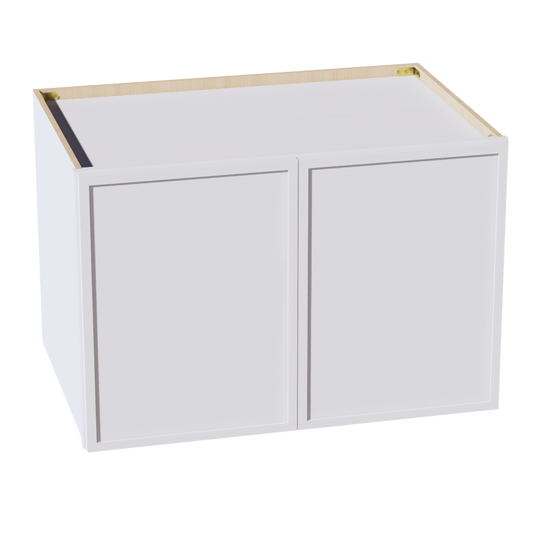 W362424-SSW  Wall Cabinet 2 Doors & 2 Shelves - Slim Shaker Style - White   36"W x 24"H x 24"D