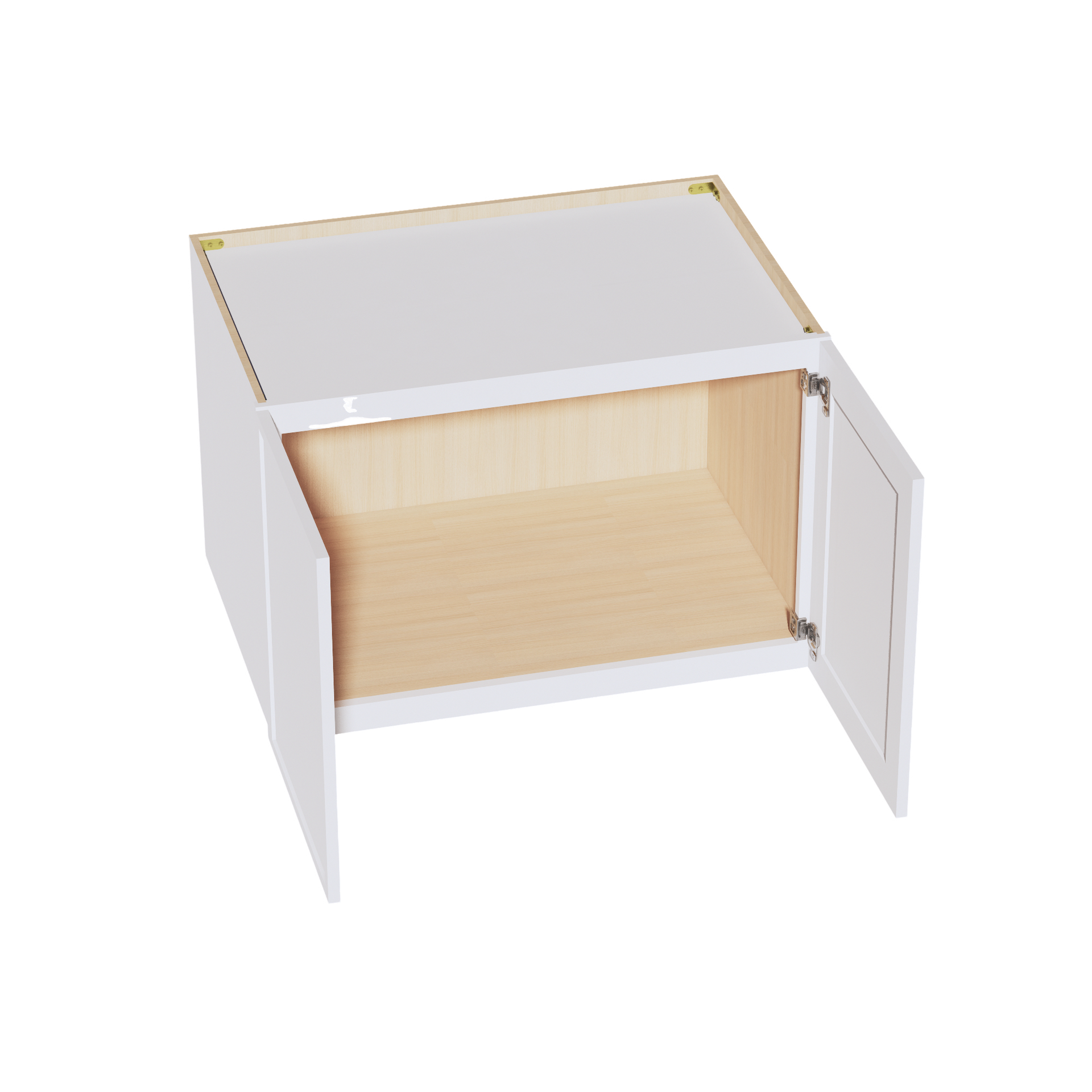 W362424-SSW  Wall Cabinet 2 Doors & 2 Shelves - Slim Shaker Style - White   36"W x 24"H x 24"D