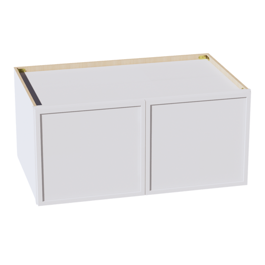 W391824-SSW  Wall Cabinet 2 Doors & 2 Shelves - Slim Shaker Style - White   39"W x 18"H x 24"D