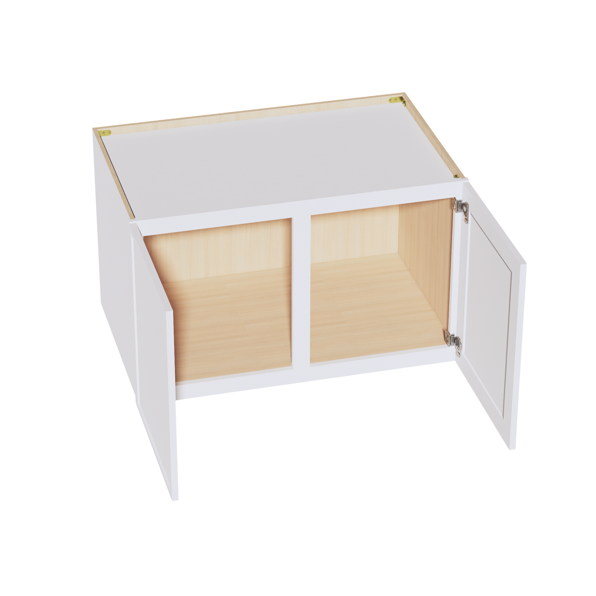 W392424-SSW  Wall Cabinet 2 Doors & 2 Shelves - Slim Shaker Style - White   39"W x 24"H x 24"D