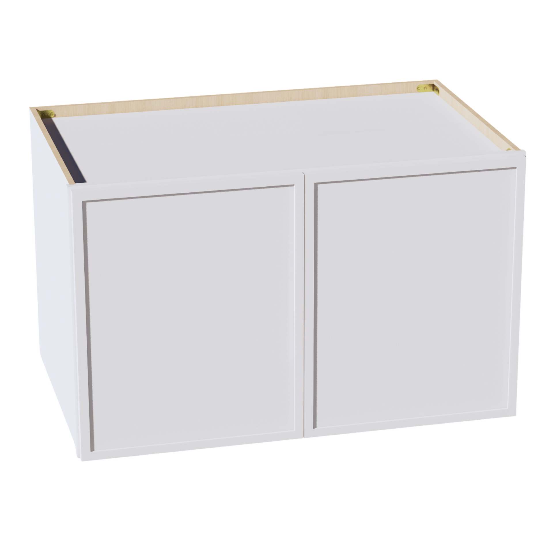 W392424-SSW  Wall Cabinet 2 Doors & 2 Shelves - Slim Shaker Style - White   39"W x 24"H x 24"D