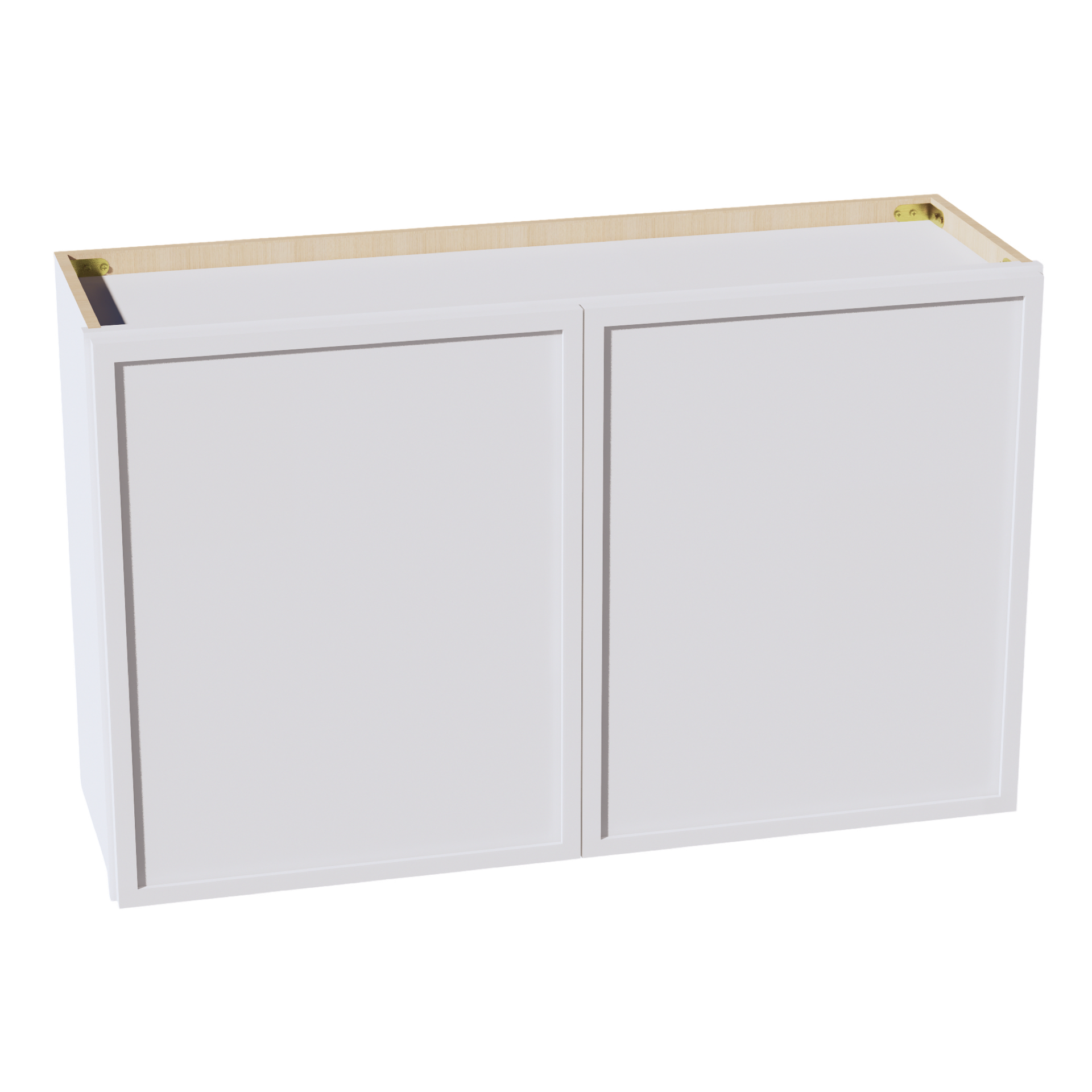 W3924-SSW  Wall Cabinet 2 Doors & 2 Shelves - Slim Shaker Style - White   39"W x 24"H x 12"D
