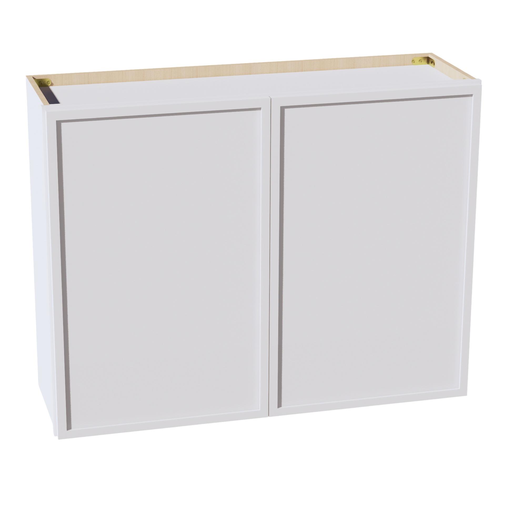 W3930-SSW  Wall Cabinet 2 Doors & 2 Shelves - Slim Shaker Style - White   39"W x 30"H x 12"D