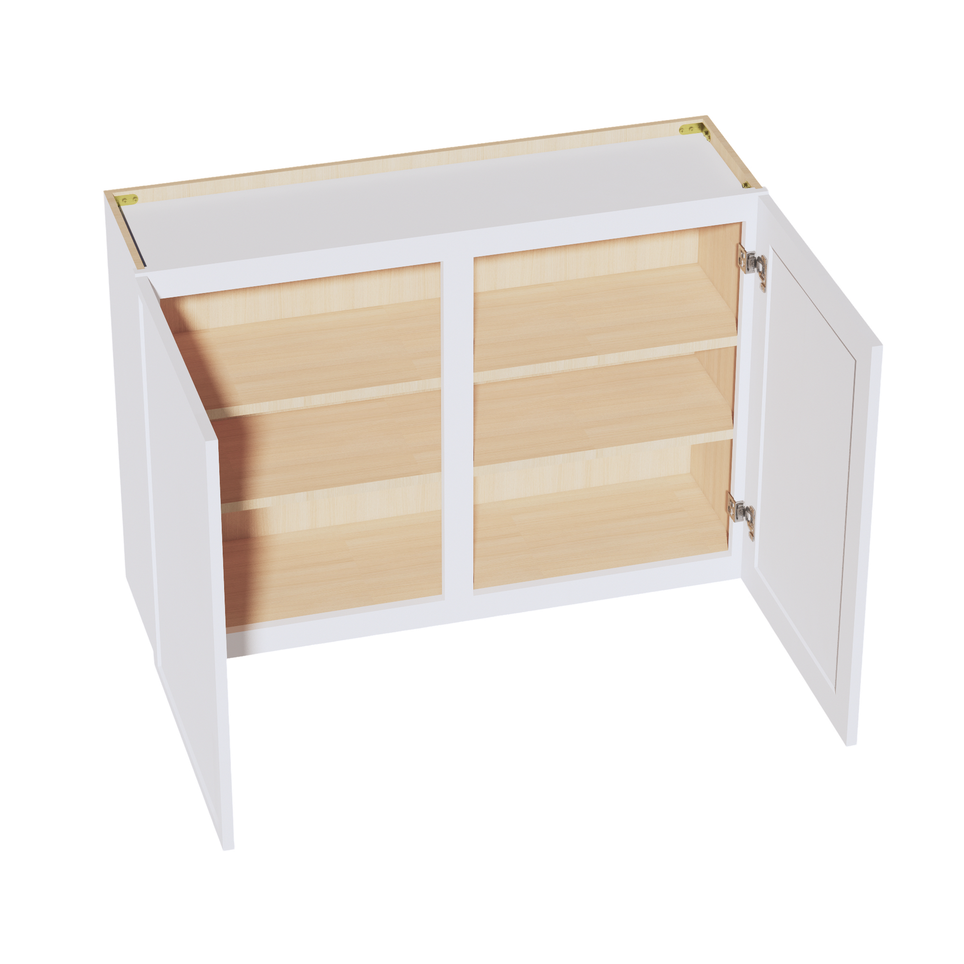 W4230-SSW  Wall Cabinet 2 Doors & 2 Shelves - Slim Shaker Style - White   42"W x 30"H x 12"D