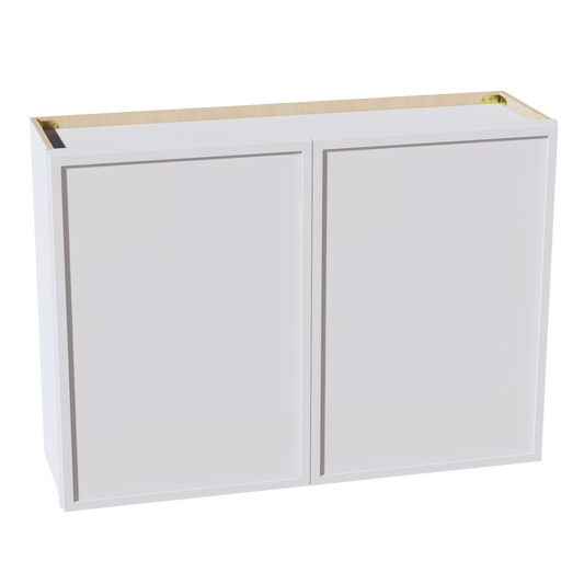 W4230-SSW  Wall Cabinet 2 Doors & 2 Shelves - Slim Shaker Style - White   42"W x 30"H x 12"D