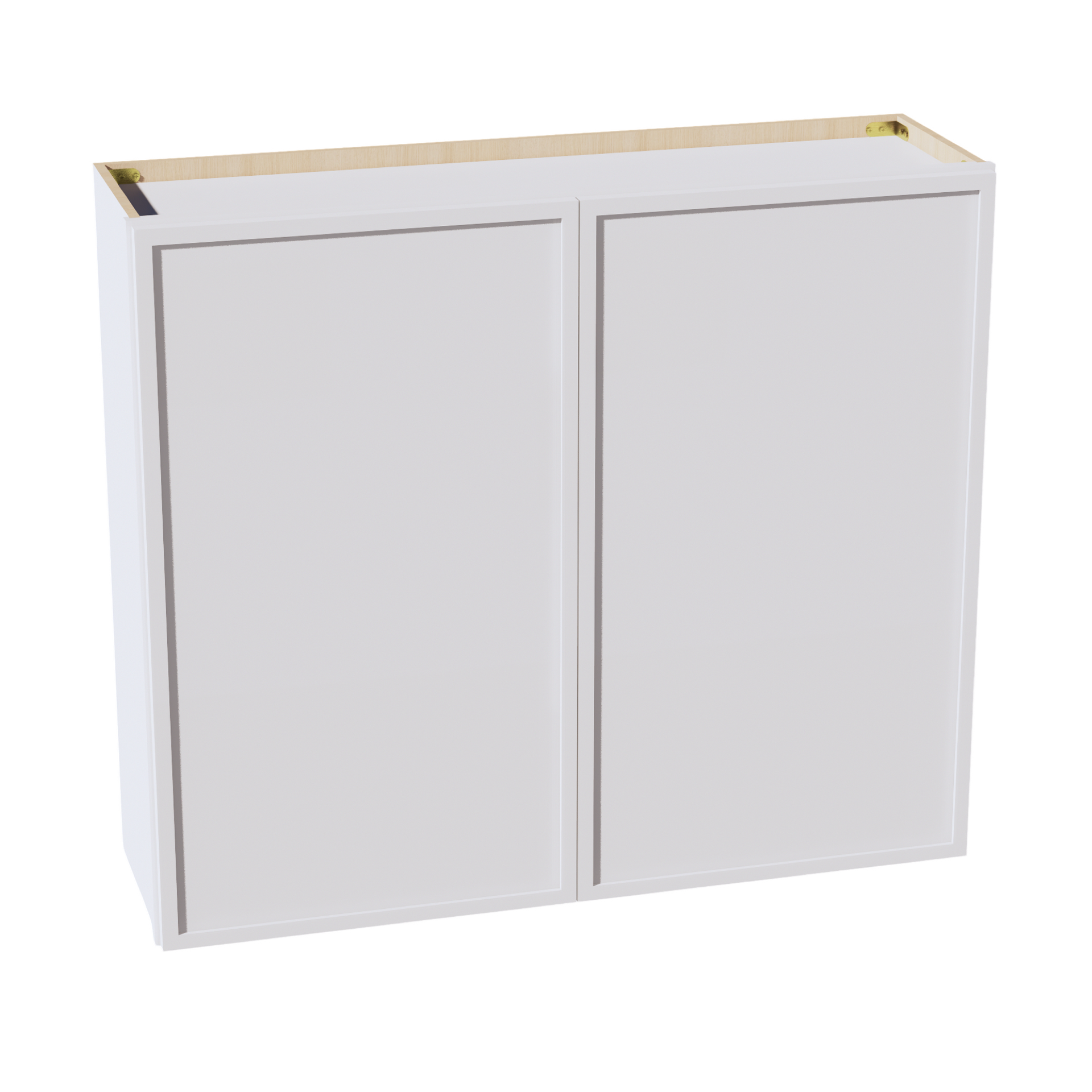 W4236-SSW  Wall Cabinet 2 Doors & 2 Shelves - Slim Shaker Style - White   42"W x 36"H x 12"D