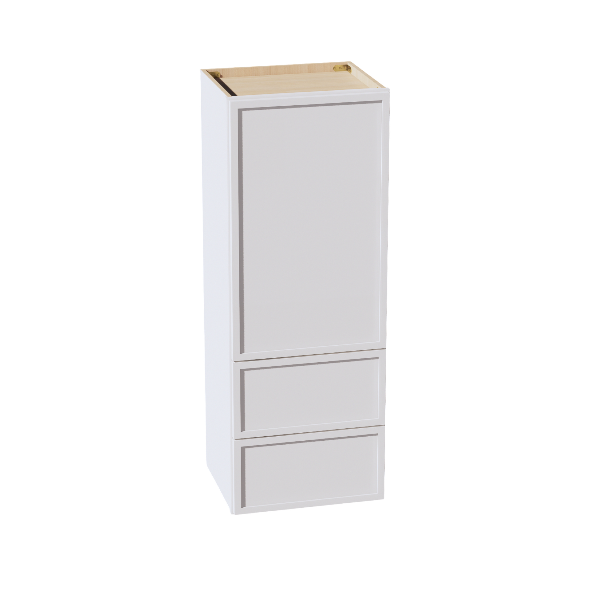 WD1848-SSW  Wall Blind Corner Cabinet 1 Door & 2 Shelves - Slim Shaker Style - White   18'W x 48"H x 15"D