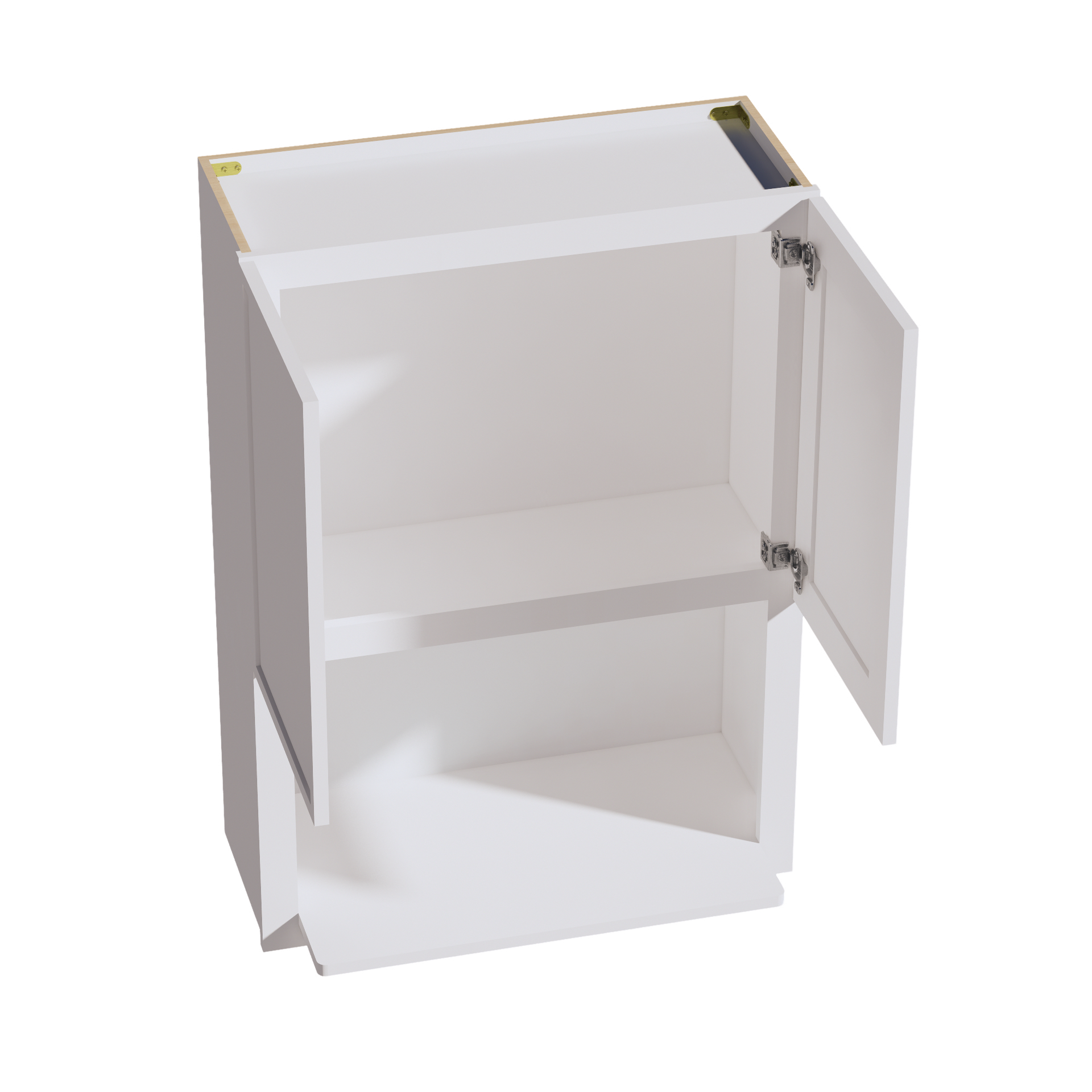 WM3042-SSW  Wall Cabinets 2 Doors Wall Built-in Microwave  - Slim Shaker Style - White   30"W x 42"H x 12"D