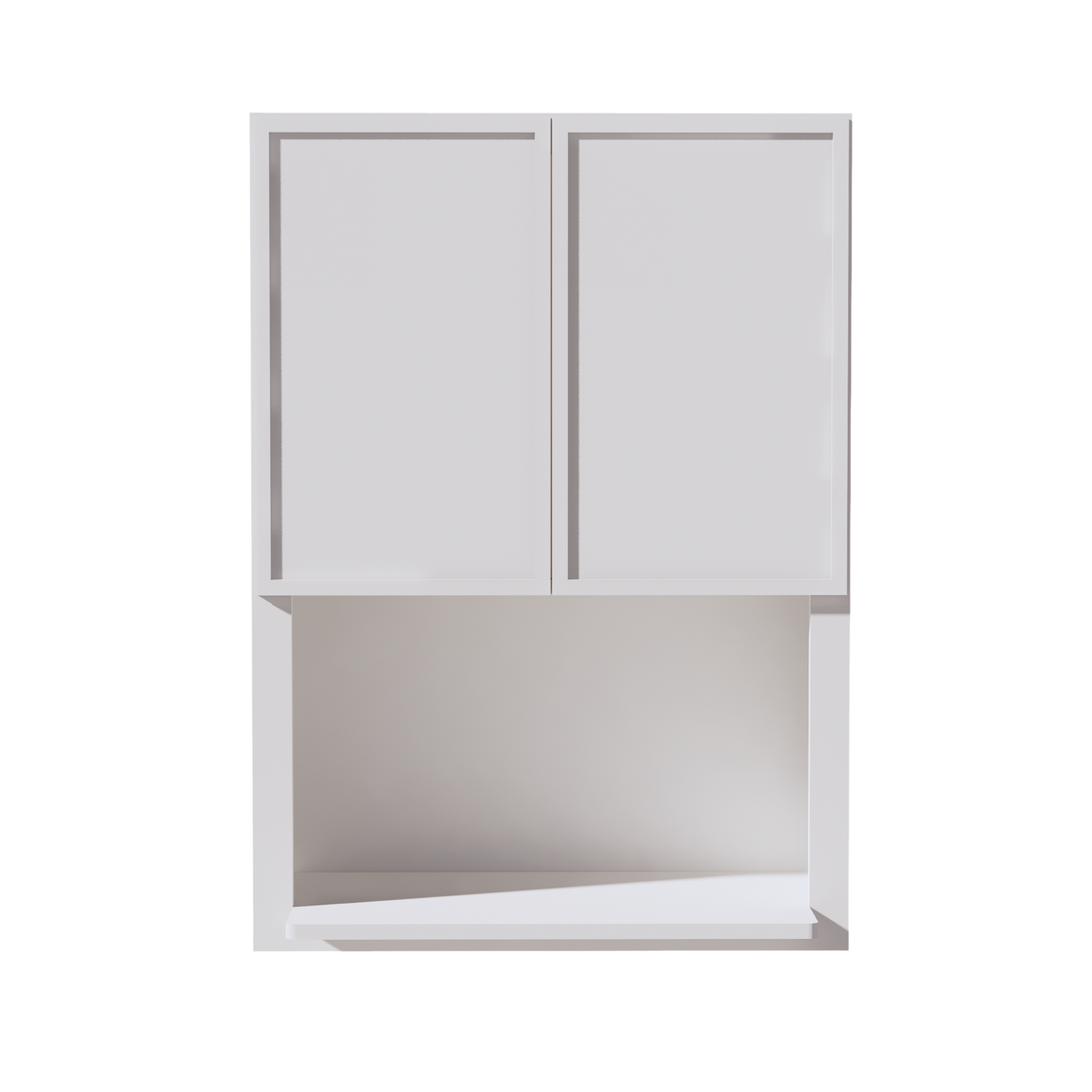 WM3042-SSW  Wall Cabinets 2 Doors Wall Built-in Microwave  - Slim Shaker Style - White   30"W x 42"H x 12"D
