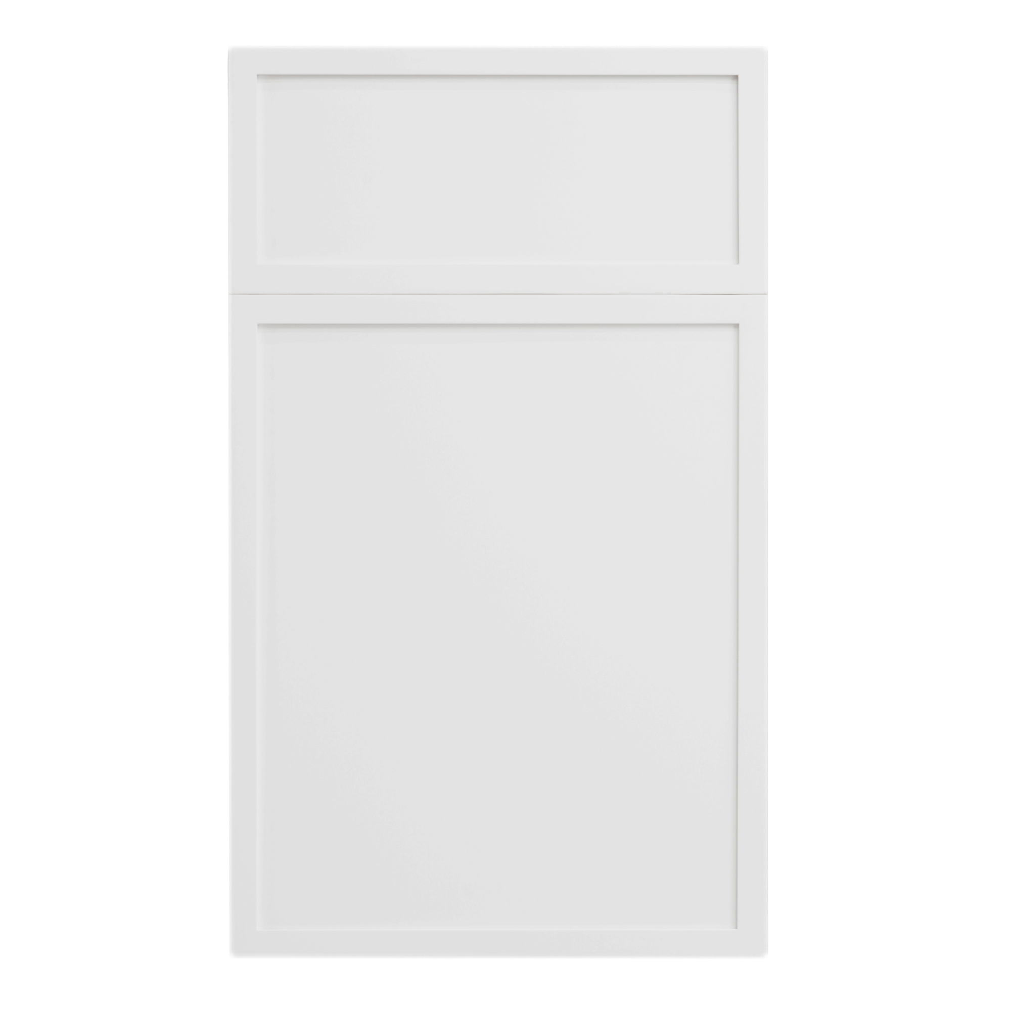 VSB3621-SSW: Slim Shaker White 36"W x 34-1/2"H x 21"D 2 Doors & 1 False Drawer Vanity Sink Base Cabinets