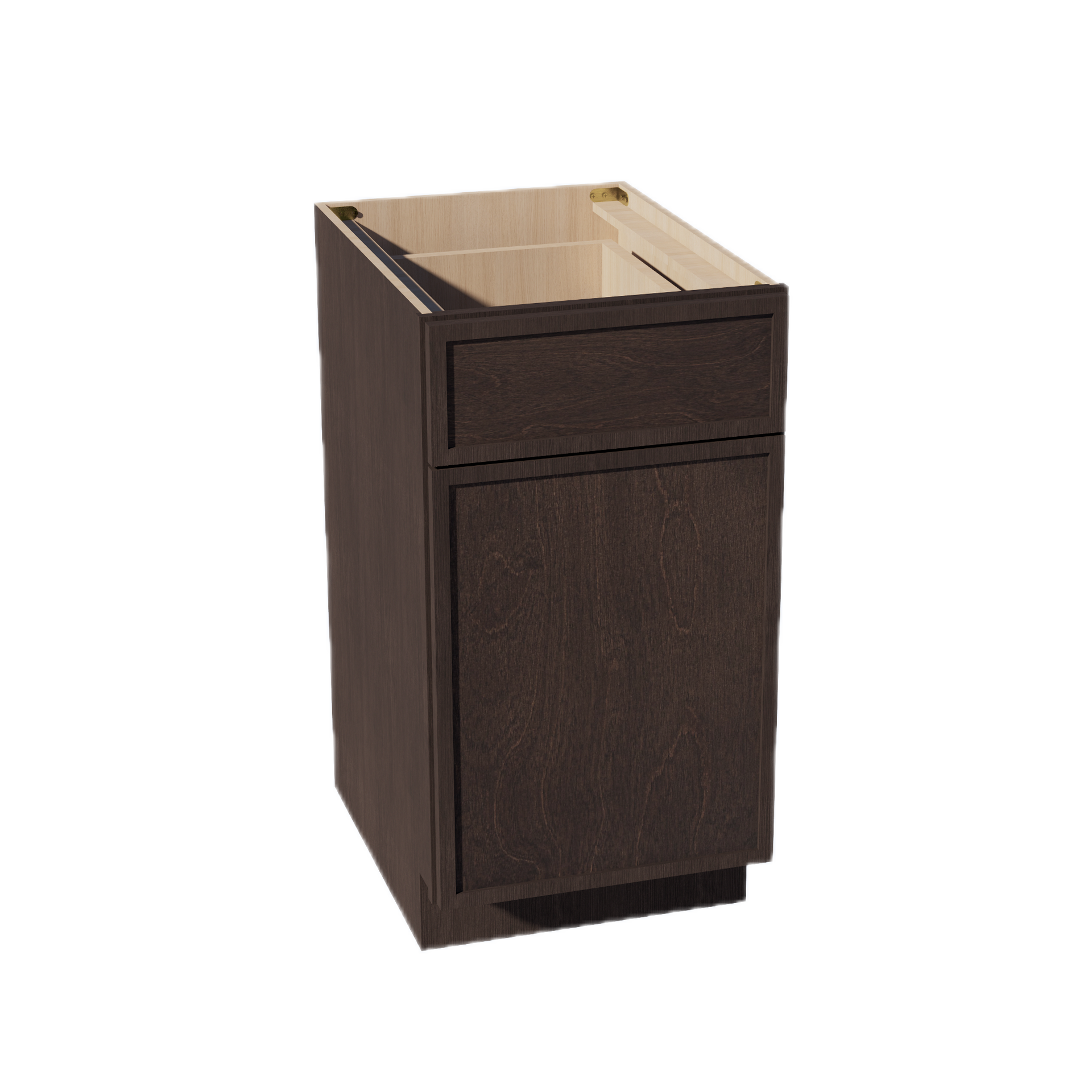 B18TR-SSE  Base cabinet - Slim Shaker Style - Espresso   18"W x 34-1/2"H x 24"D