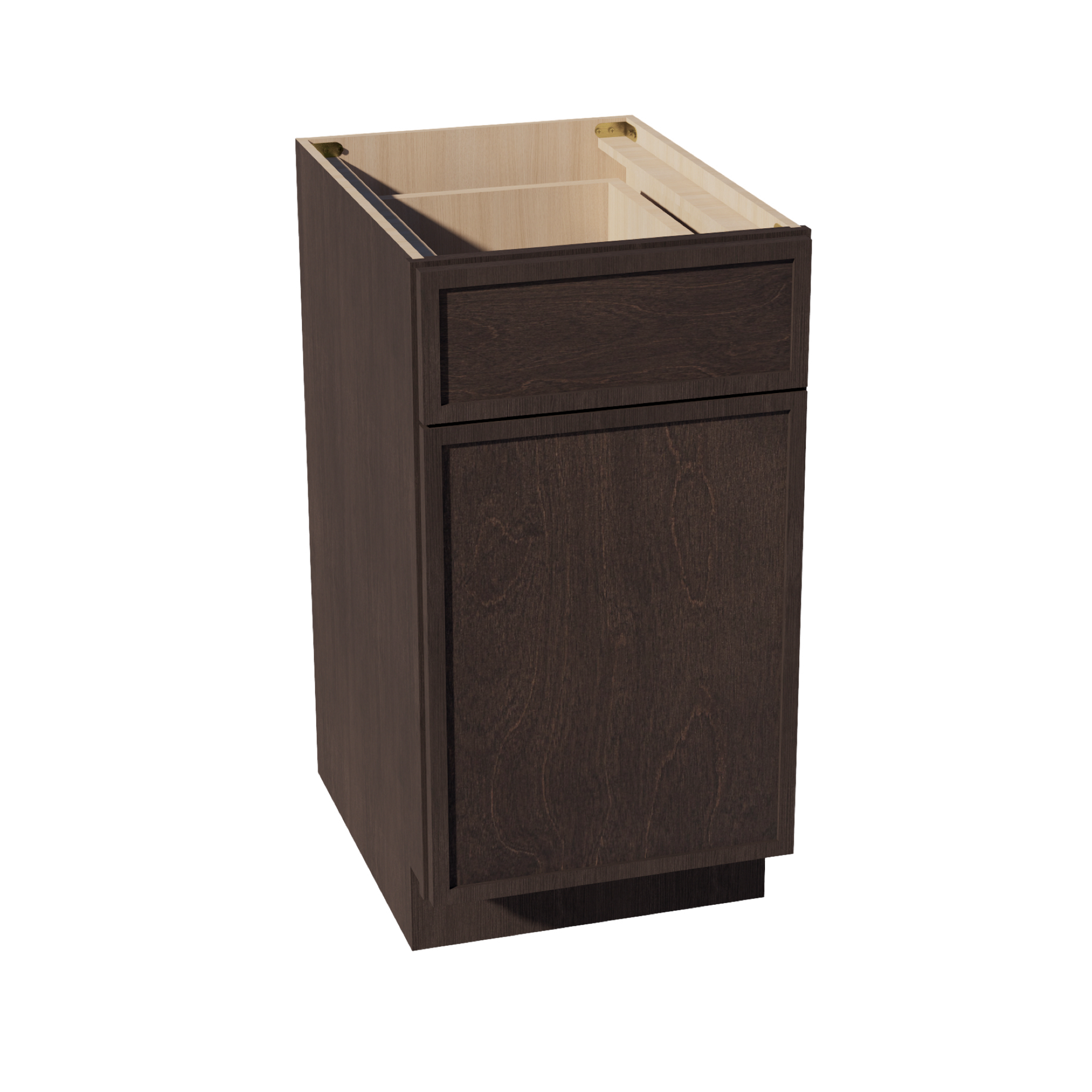 B18-SSE  Base cabinet - Slim Shaker Style - Espresso   18"W x 34-1/2"H x 24"D