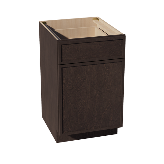 B21-SSE  Base cabinet - Slim Shaker Style - Espresso   21"W x 34-1/2"H x 24"D