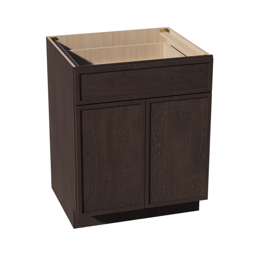 B27-SSE  Base cabinet - Slim Shaker Style - Espresso   27"W x 34-1/2"H x 24"D