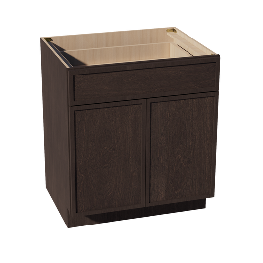 B30-SSE  Base cabinet - Slim Shaker Style - Espresso   30"W x 34-1/2"H x 24"D