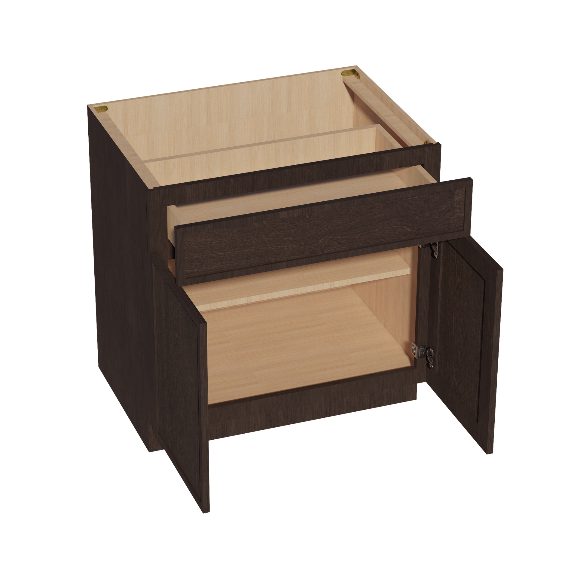 B33-SSE  Base cabinet - Slim Shaker Style - Espresso   33"W x 34-1/2"H x 24"D