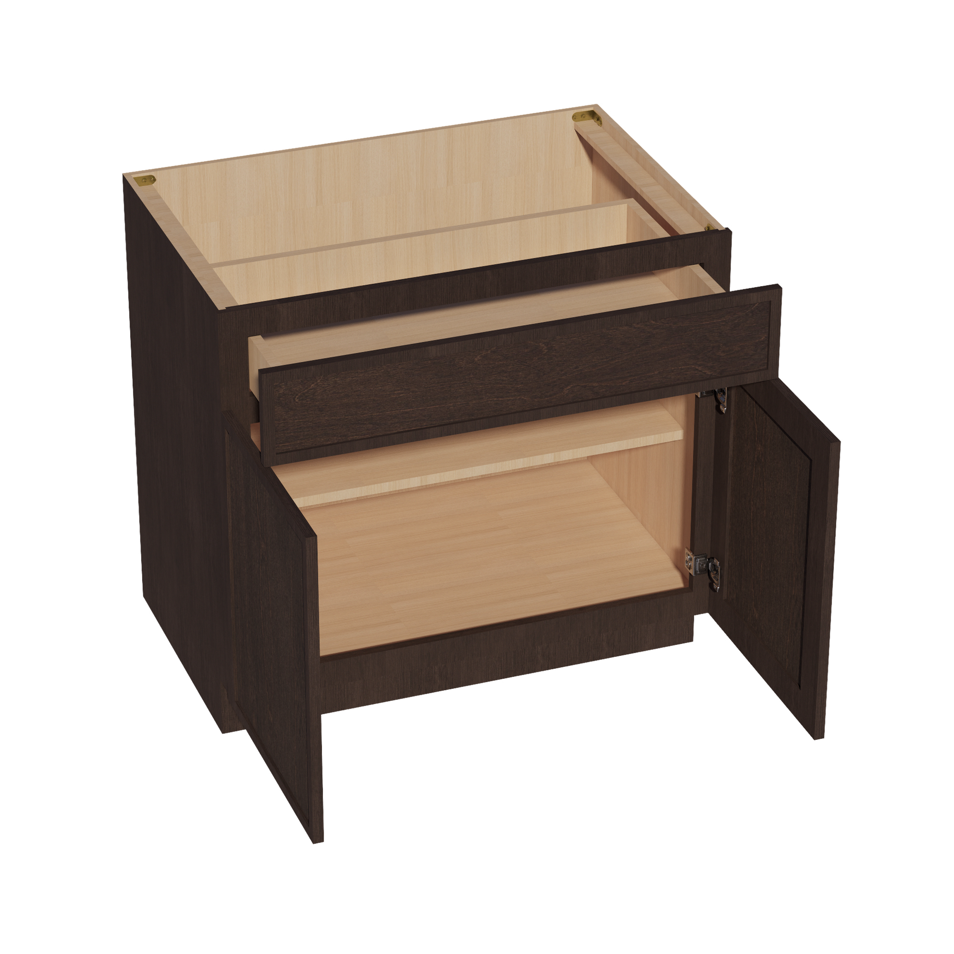 B36-SSE  Base cabinet - Slim Shaker Style - Espresso   36"W x 34-1/2"H x 24"D