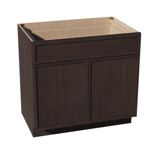 B36-SSE  Base cabinet - Slim Shaker Style - Espresso   36"W x 34-1/2"H x 24"D