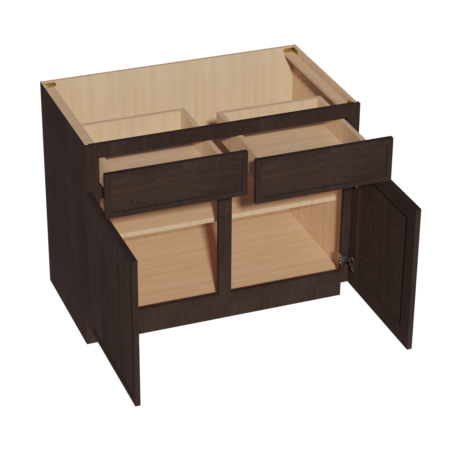 B42-SSE  Base cabinet - Slim Shaker Style - Espresso   42"W x 34-1/2"H x 24"D