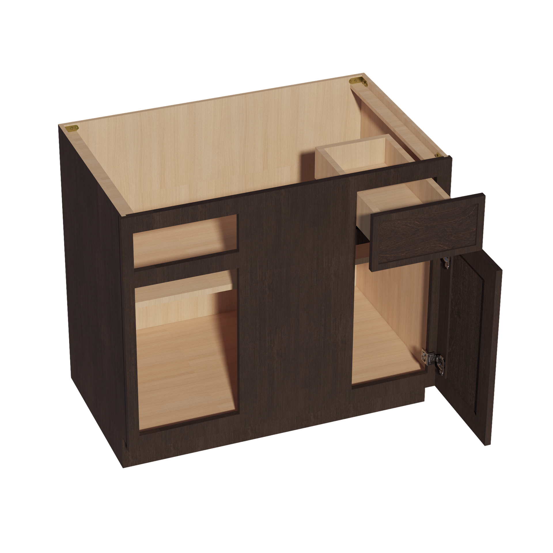 BBC39/42-SSE  Base cabinet Blind Corner - Slim Shaker Style - Espresso   39"W x 34-1/2"H x 24"D