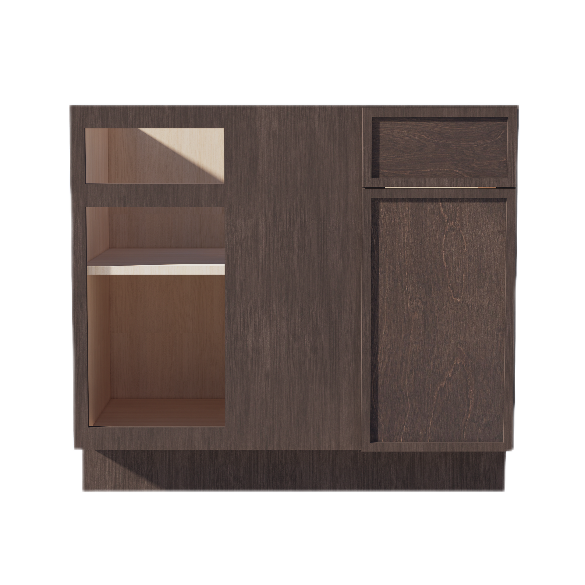BBC39/42-SSE  Base cabinet Blind Corner - Slim Shaker Style - Espresso   39"W x 34-1/2"H x 24"D