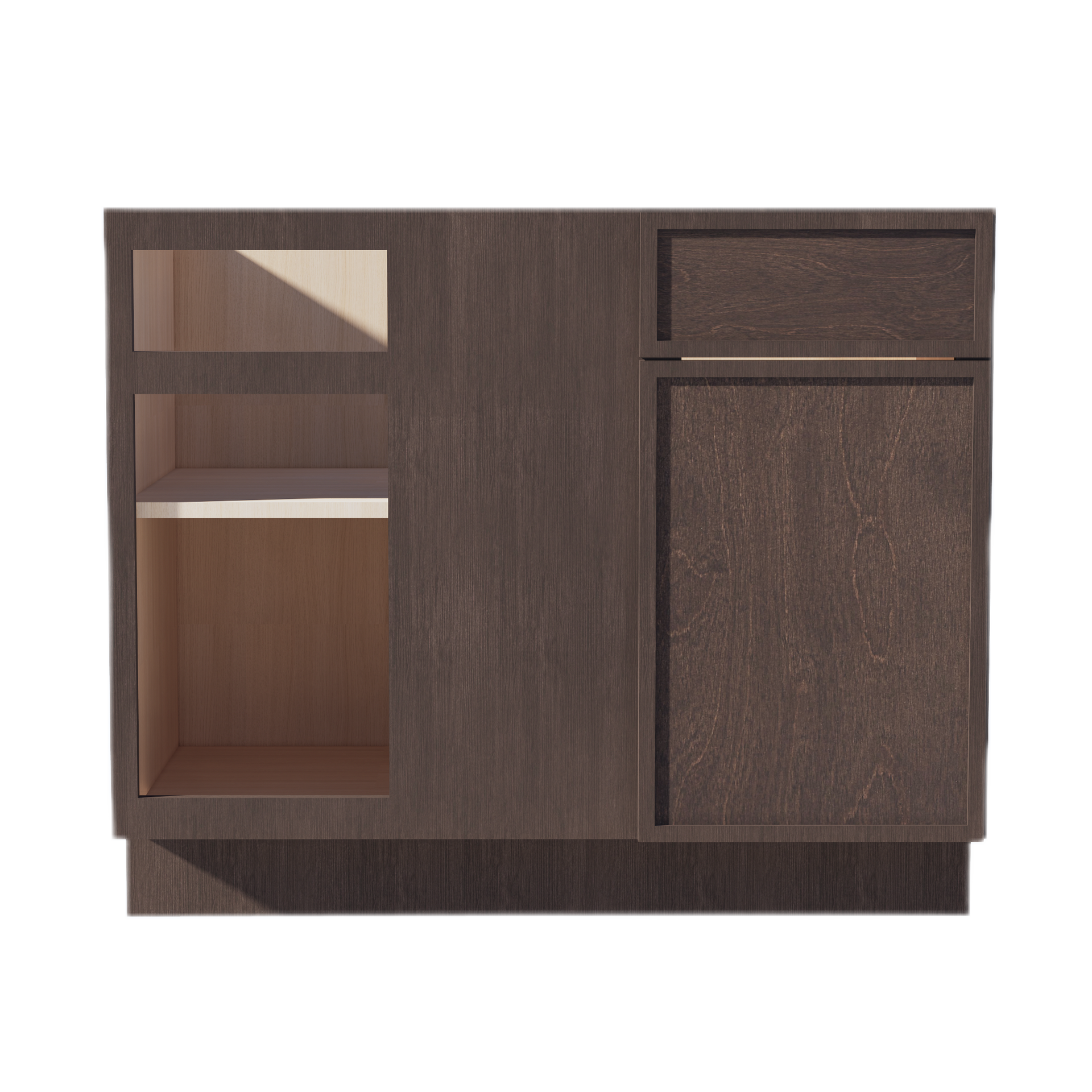 BBC42/45-SSE  Base cabinet Blind Corner - Slim Shaker Style - Espresso   42"W x 34-1/2"H x 24"D