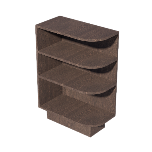 BES12L-SSE  Base cabinet 4 Sheleves End Corner Cabinet Left - Slim Shaker Style - Espresso   12"W x 34-1/2"H x 24"D