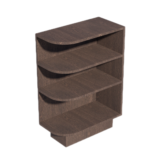 BES12R-SSE  Base cabinet 4 Sheleves End Corner Cabinet Right - Slim Shaker Style - Espresso   12"W x 34-1/2"H x 24"D