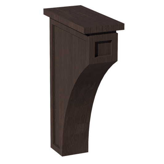 CMCB-SSE  Extra Large Corbel - Slim Shaker Style - Espresso   3-1/2"W x 12-1/4"H x 8"D