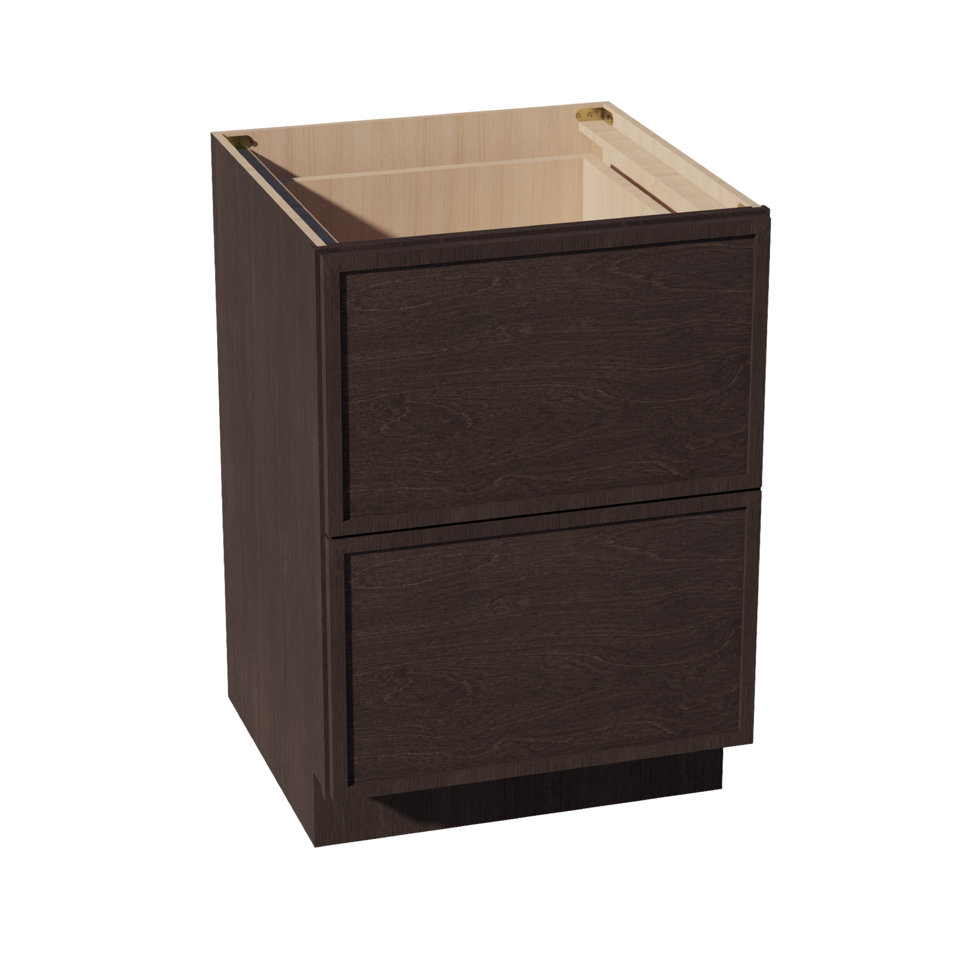 DB24-SSE  Base Cabinet 3 Drawers - Slim Shaker Style - Espresso   24"W x 34-1/2"H x 24"D