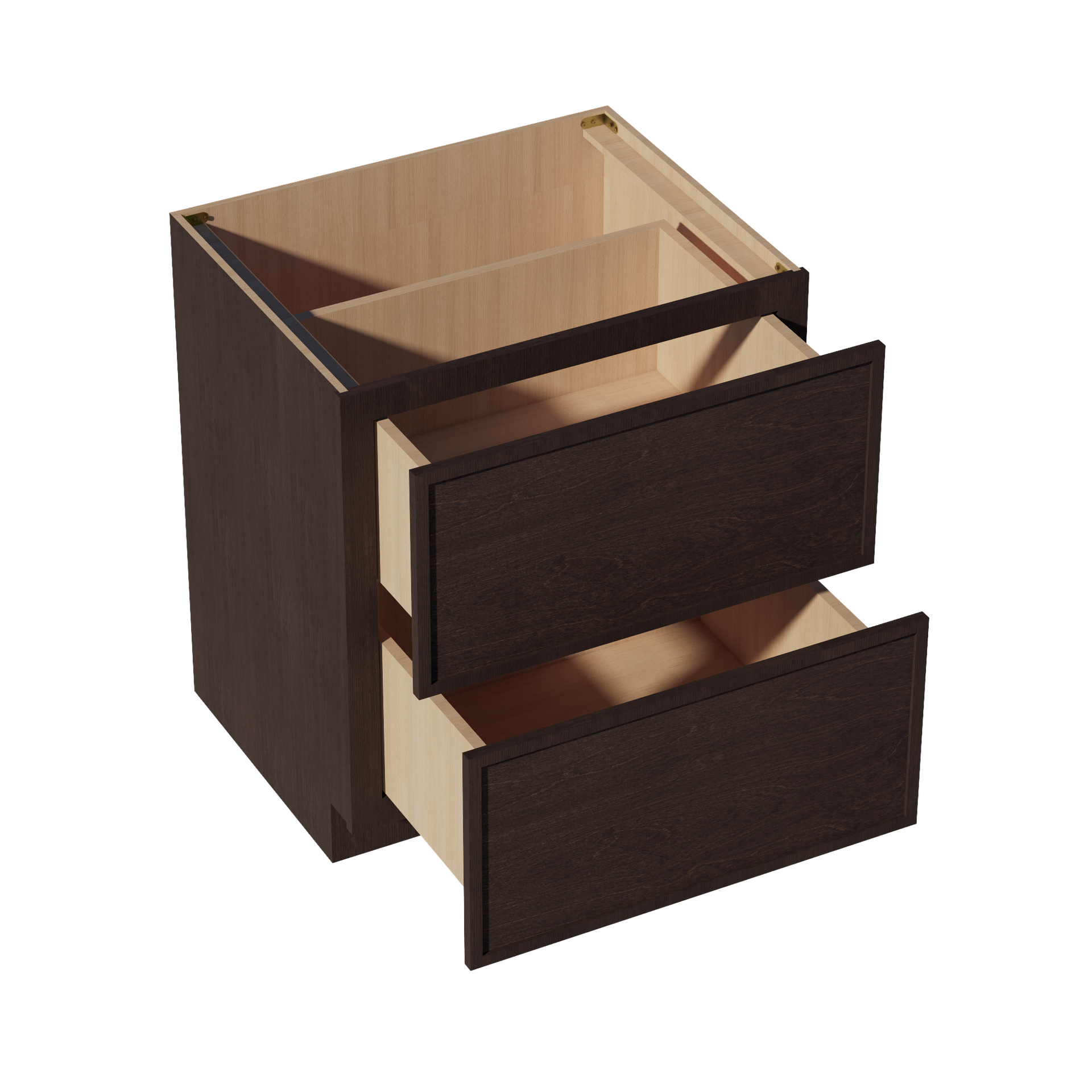 DB30-SSE  Base Cabinet 3 Drawers - Slim Shaker Style - Espresso   30"W x 34-1/2"H x 24"D