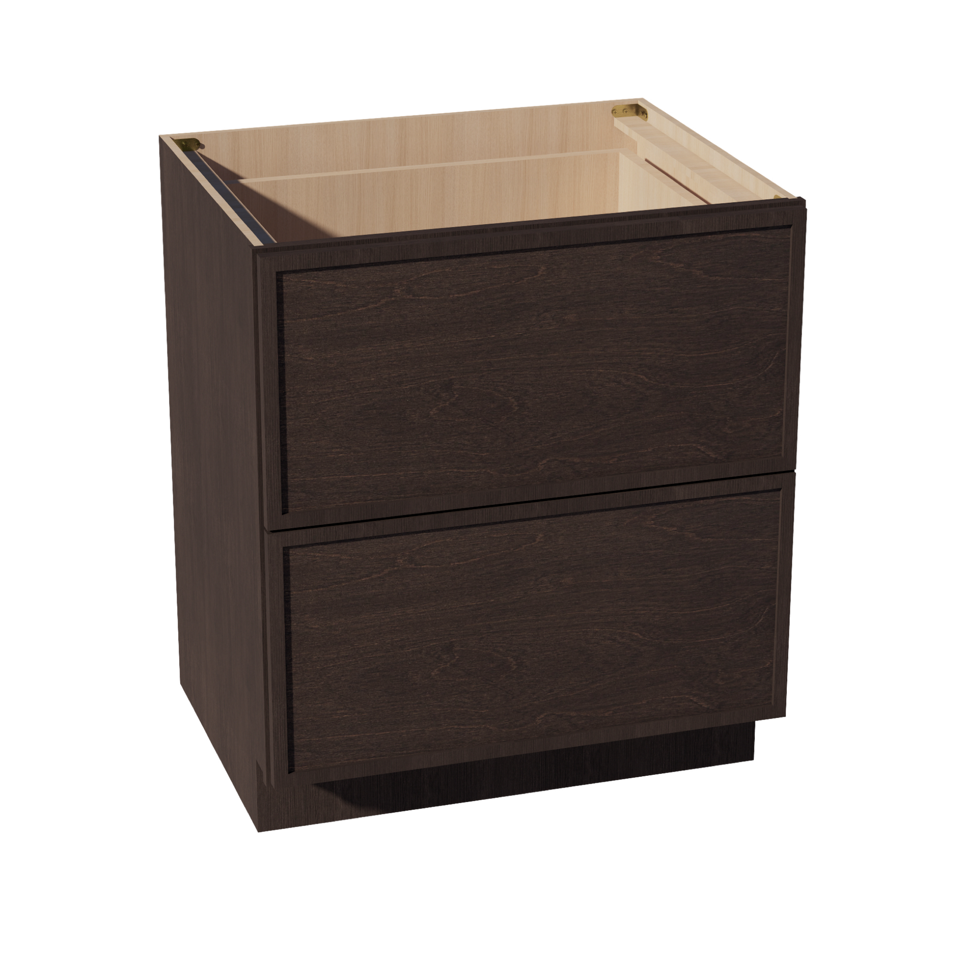 DB30-SSE  Base Cabinet 3 Drawers - Slim Shaker Style - Espresso   30"W x 34-1/2"H x 24"D