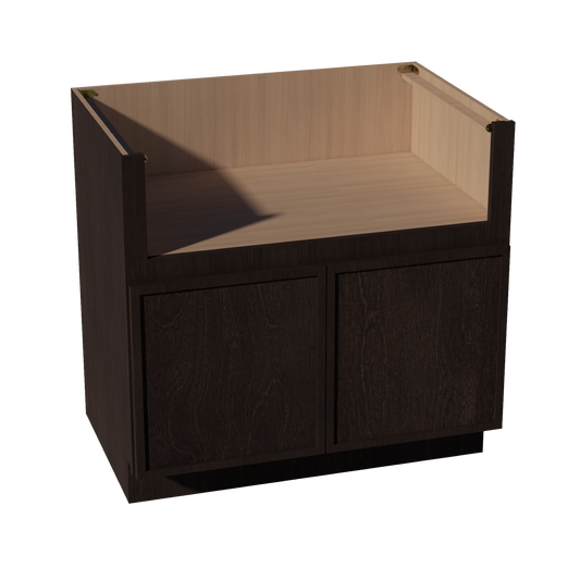 FS36-SSE  Base Cabinet 2 Doors Farm House Sink Base  - Slim Shaker Style - Espresso   36"W x 34-1/2"H x 24"D