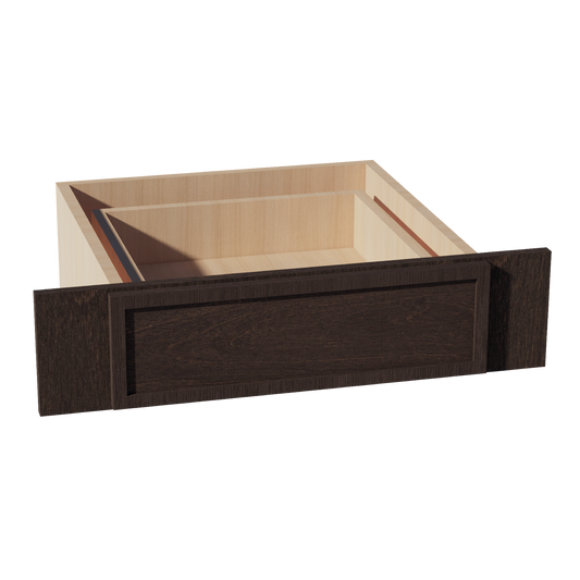 KD30-SSE  Vanity Knee Drawer - Slim Shaker Style - Espresso   30"W x 7-1/2"H x 21"D