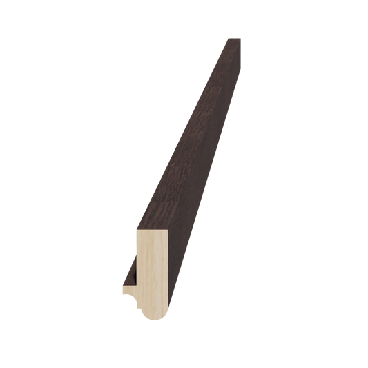 LRM-SSE  Light Rail Molding - Slim Shaker Style - Espresso   96"W x 1-1/2" x 3/4"