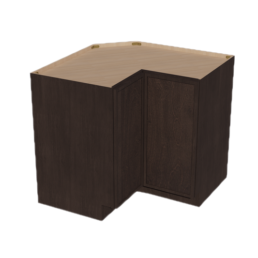 LSB33-SSE  Base Cabinet 2 Door Corner Lazy Susan  - Slim Shaker Style - Espresso   16-1/2"x16-1/2"W x 34-1/2"H x 24"D